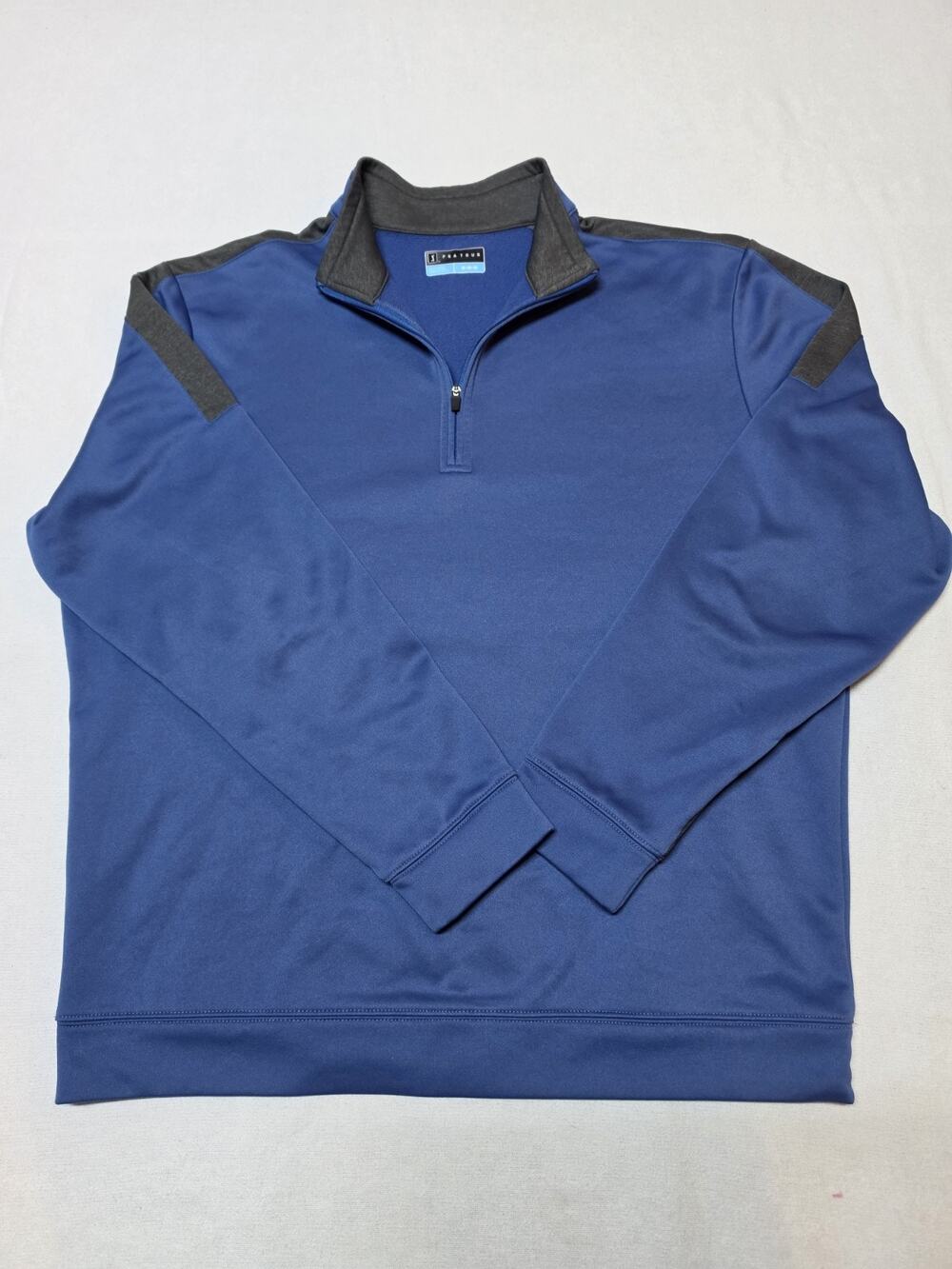 pga tour golf Blue Pullover Quarter Zip Windbreaker Mens Size M